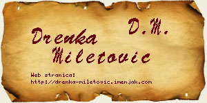 Drenka Miletović vizit kartica